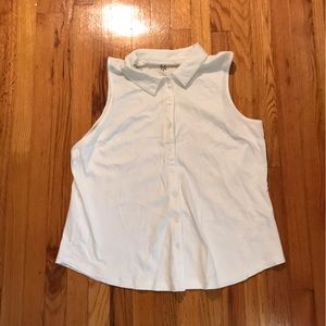Isaac Mizrahi Live sleeveless Pima cotton polo.